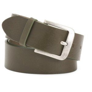 PUNTO FIBBIA Made In Italy Leather Belt With Squar